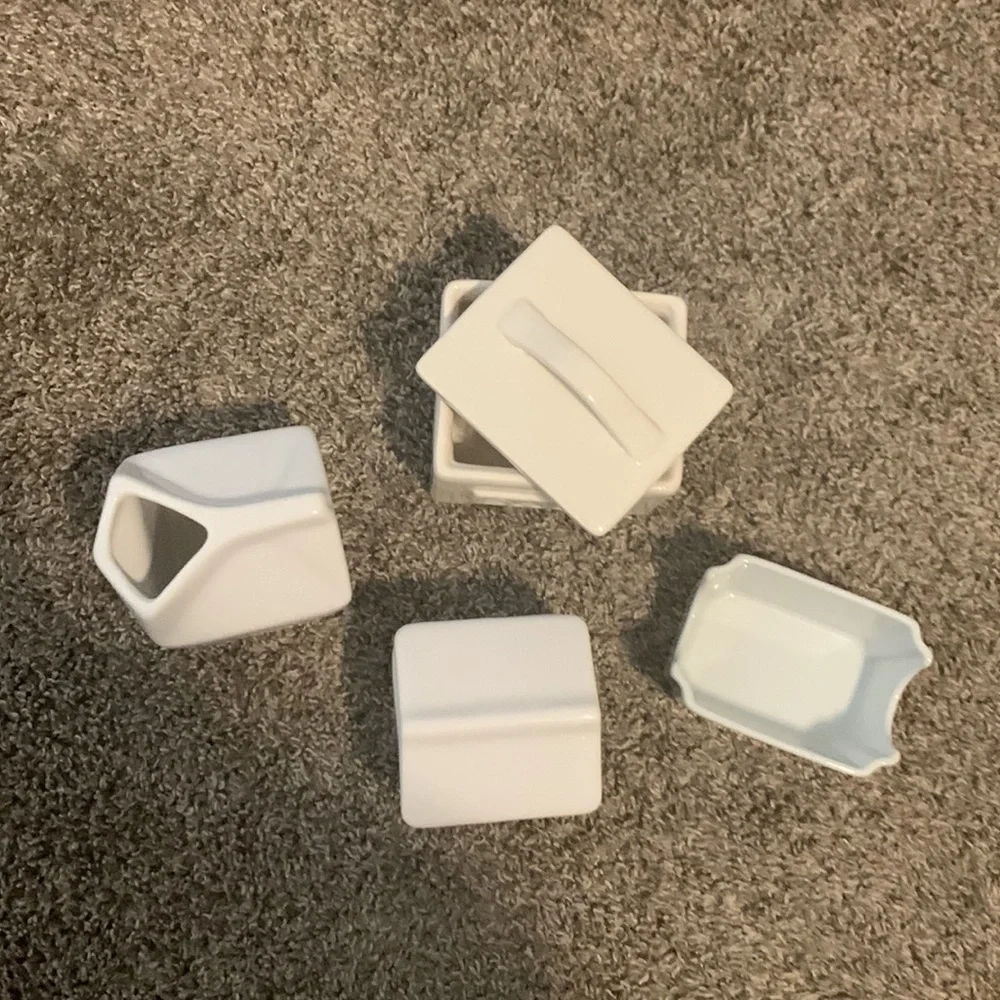 Crate & Barrel set kitchen coffee set